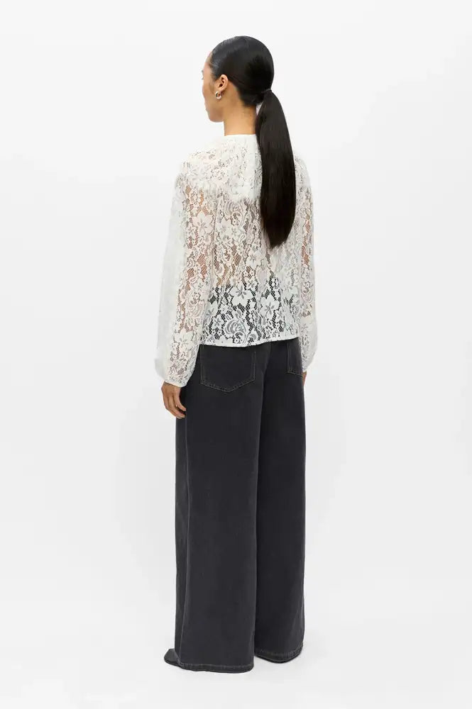 Object Laney Cloud Dancer Lace Blouse