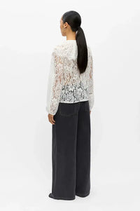 Object Laney Cloud Dancer Lace Blouse