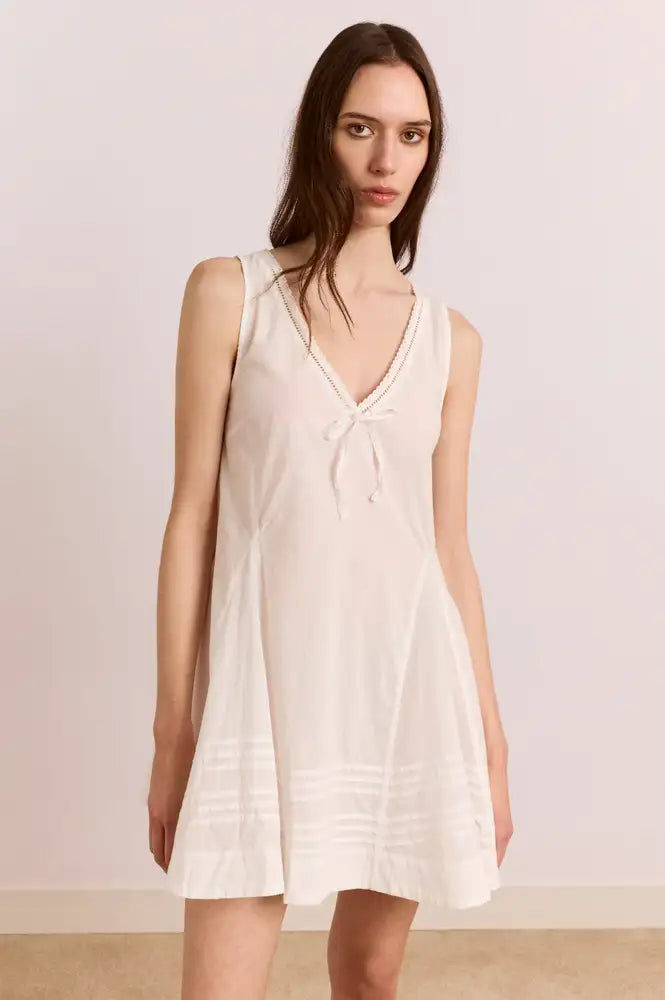 Damson Madder Raven White Mini Dress
