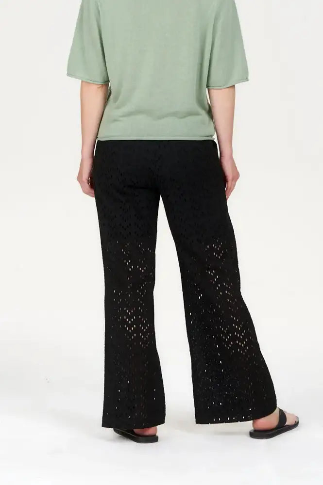 Komodo Khari Embroidered Black Trousers - The Mercantile London