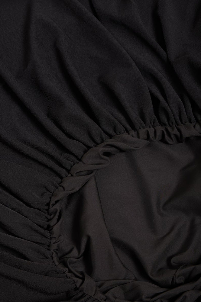 ICHI Lirina Black Bubble Maxi Skirt - The Mercantile London