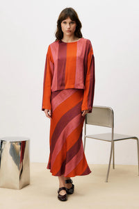 FRNCH Chaka Striped Red Top - The Mercantile London