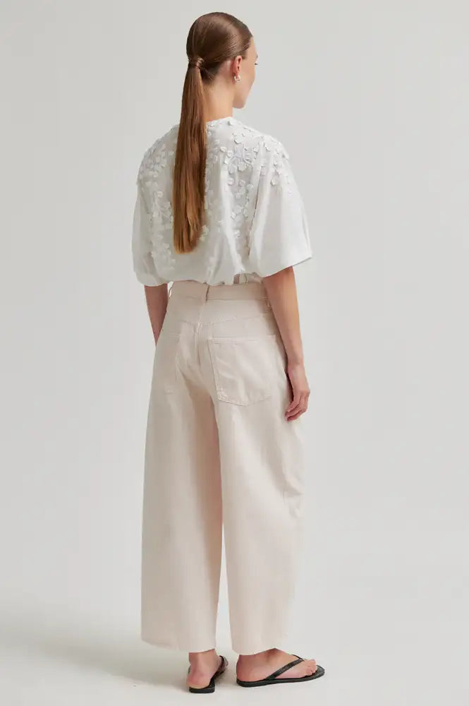 Second Female Reece Crystal Pink Barrel Leg Jeans - The Mercantile London