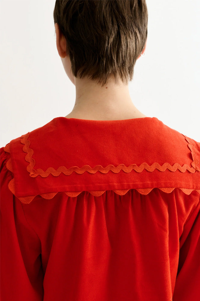 Louche Pallas Paprika Ric Rac Trimmed Blouse - The Mercantile London