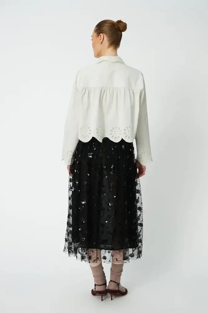 Stella Nova White Broderie Anglaise Blouse