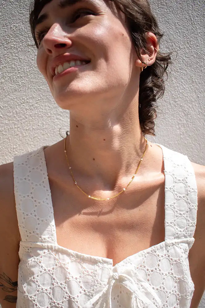 Shyla Venus Slim Pearl Necklace