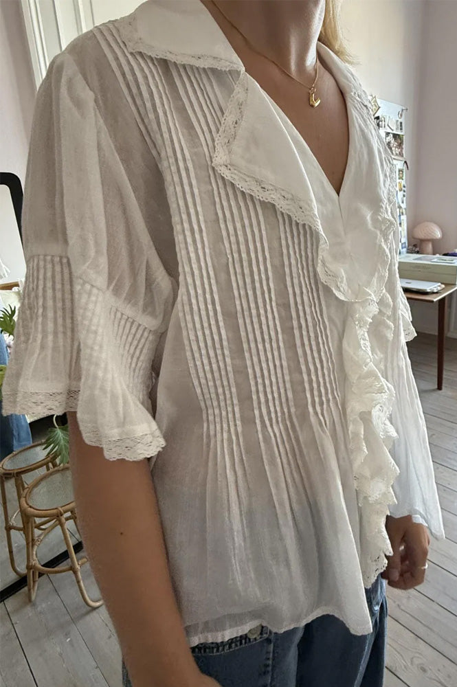 Project AJ117 Gail Chalk Pintuck Blouse - The Mercantile London