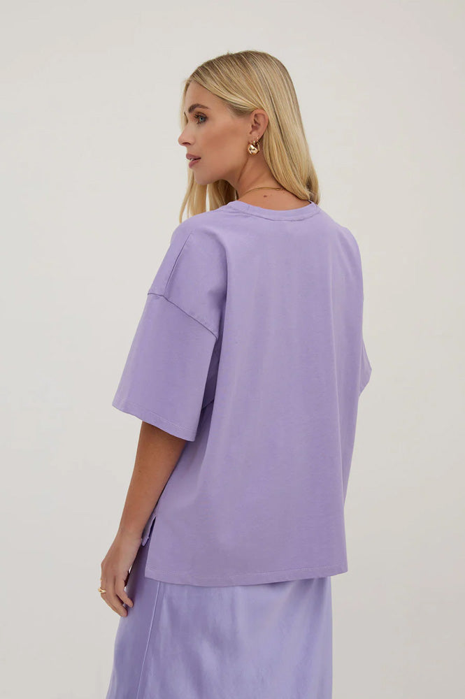 Fika Sara Lilac Oversized T-Shirt - The Mercantile London