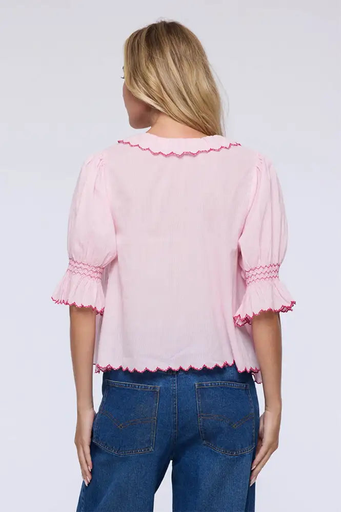 Charlie Joe Liki Pink Blouse - The Mercantile London
