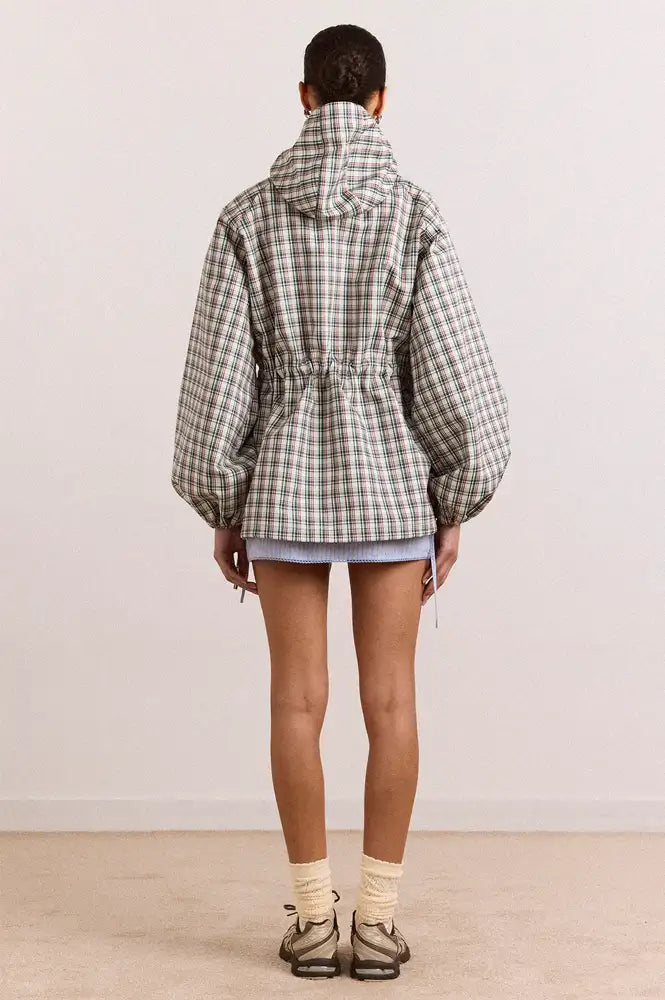 Damson Madder Liu Elderberry Check Raincoat