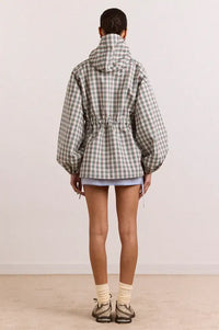 Damson Madder Liu Elderberry Check Raincoat