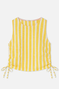 Dr Bloom Travel Yellow Stripe Top - The Mercantile London