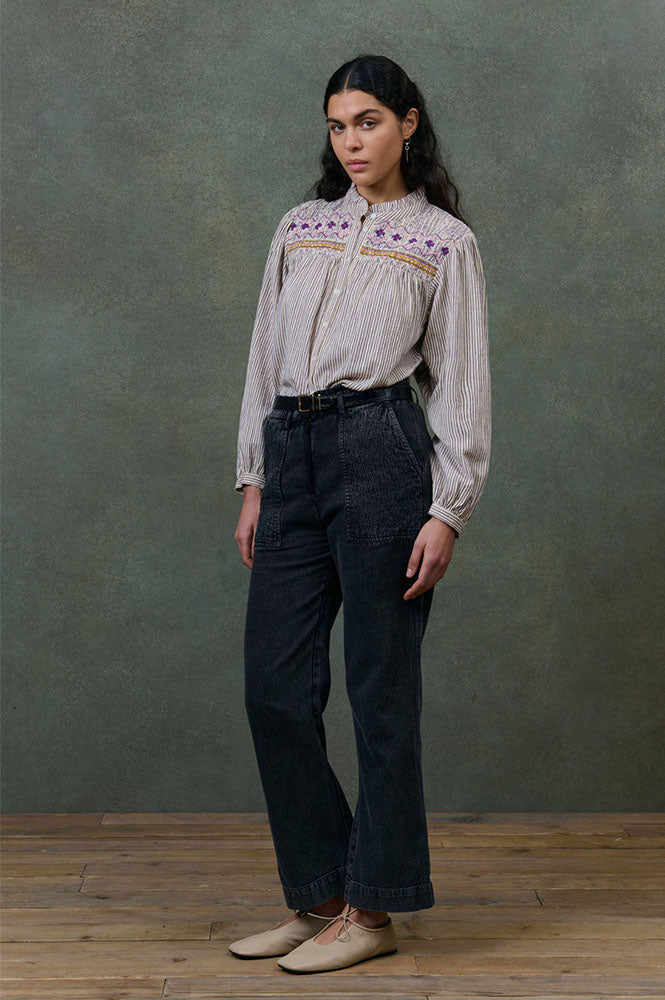 Louise Misha Louise Purple Striped Shirt - The Mercantile London