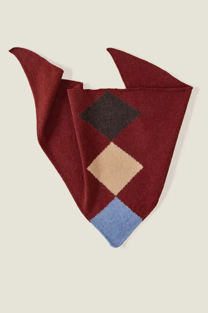 Rove Harlequin Berry Knitted Neckerchief