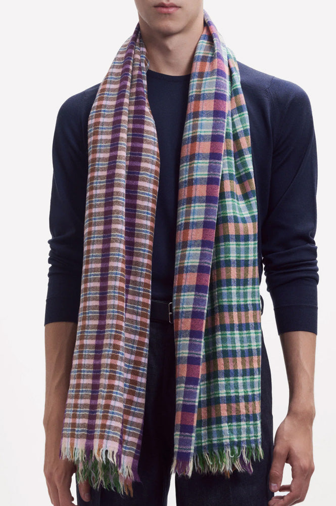 Épice Paris Forest Check Scarf - The Mercantile London