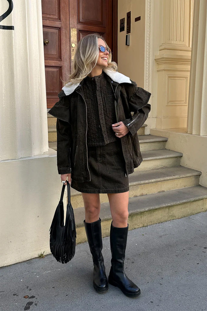 Seventy + Mochi Finn Cacao Denim Jacket - The Mercantile London