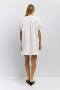 Mod Ref Frankie White Babydoll Ruffle Dress