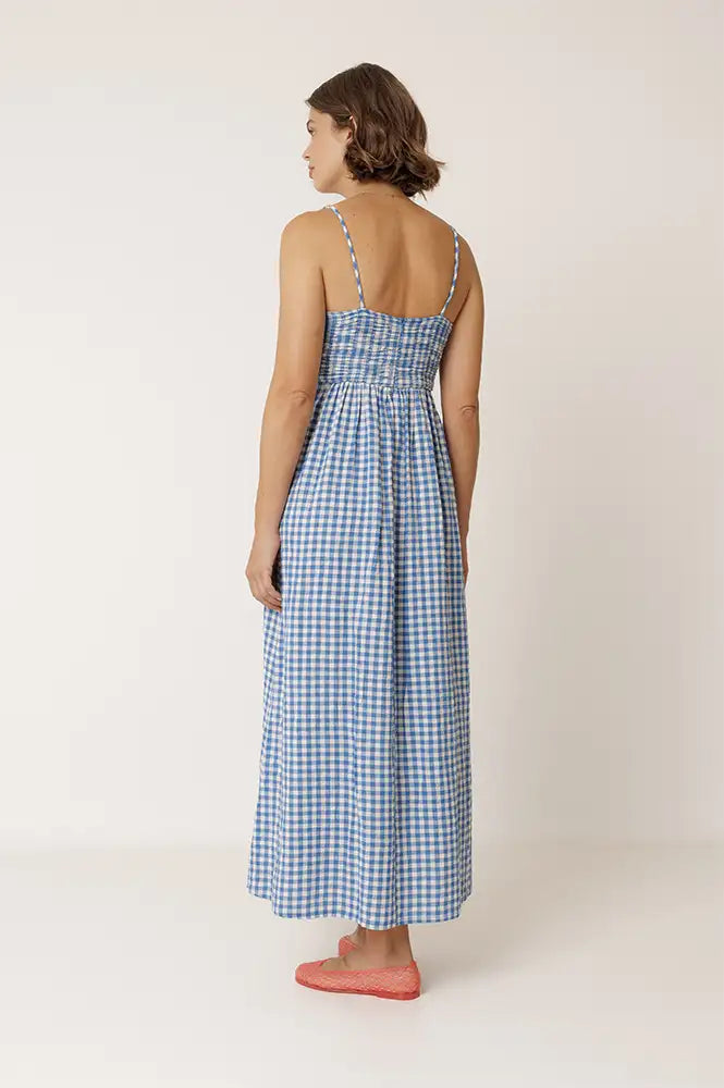 Indi & Cold Blue Gingham Dress - The Mercantile London