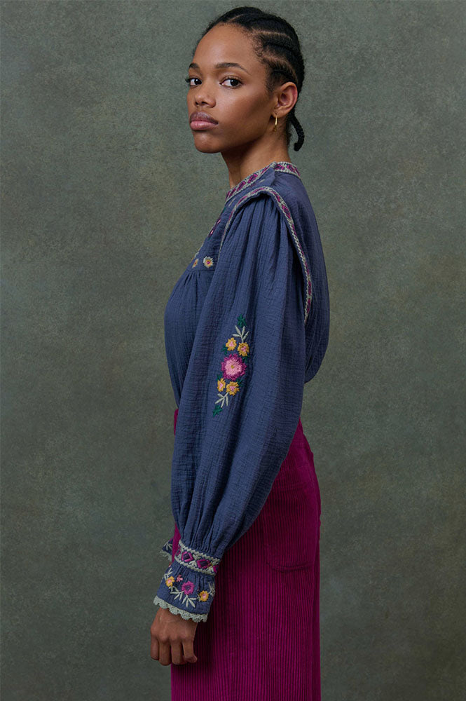 Louise Misha Izza Midnight Floral Blouse - The Mercantile London