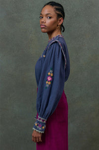 Louise Misha Izza Midnight Floral Blouse - The Mercantile London