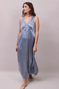 Faune Primrose Cornflower Blue Slip Dress - The Mercantile London