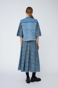 Stella Nova Denim Blue Quilted Vest - The Mercantile London