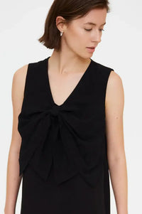 Compania Fantastica Black Bow Mini Dress - The Mercantile London