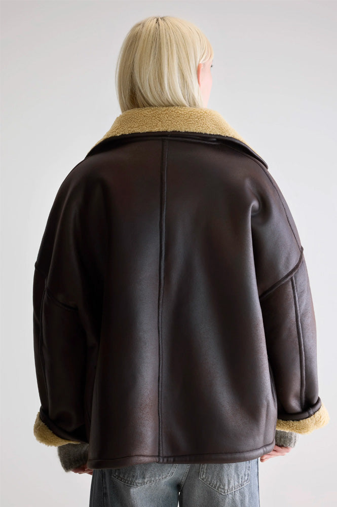 Bellerose Hestel Dark Chocolate Reversible Jacket - The Mercantile London