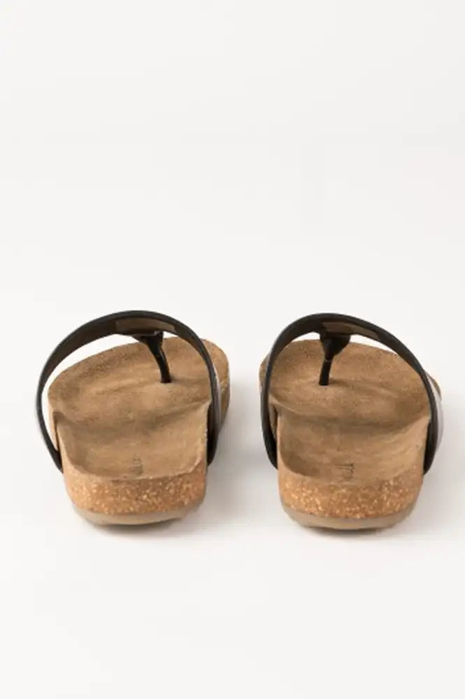 Biba Ivy Black Leather Sandals
