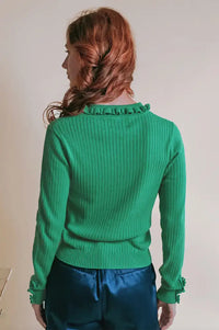 Emile Et Ida Eliane Olive Green Knitted Jumper