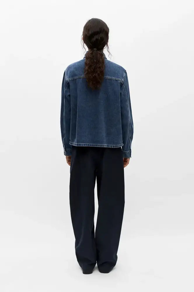 Object Bow Medium Blue Denim Shirt