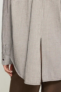 ICHI Feja Chicory Coffee Check Shirt