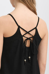 ICHI Linno Black Mini Dress - The Mercantile London