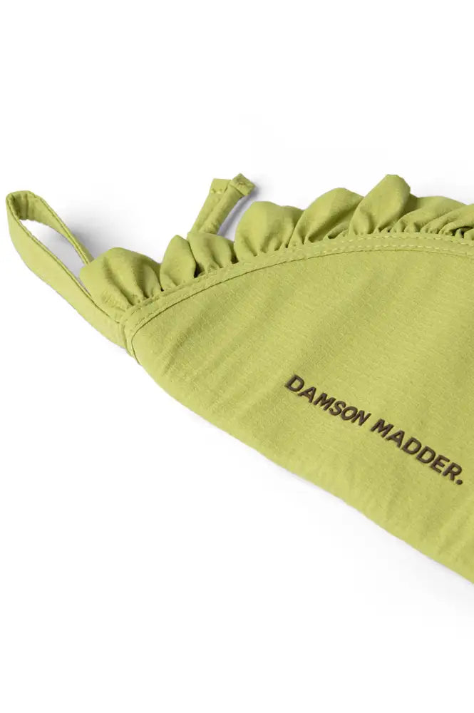 Damson Madder Celery Ruffle Half Moon Makeup Bag - The Mercantile London