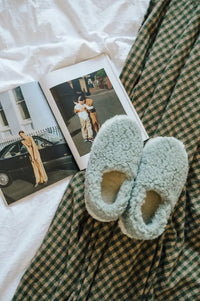 Yoko Wool Light Grey Two Tone Natural Slippers - The Mercantile London