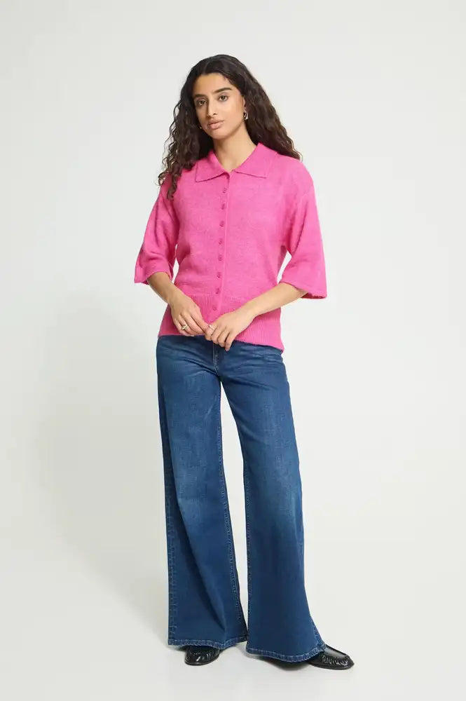 ICHI Kamara Meadow Mauve Knitted Cardigan
