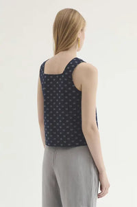 Nice Things Navy Dots Print Top - The Mercantile London