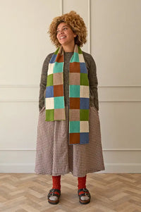 Rove Matcha Green Checkerboard Scarf