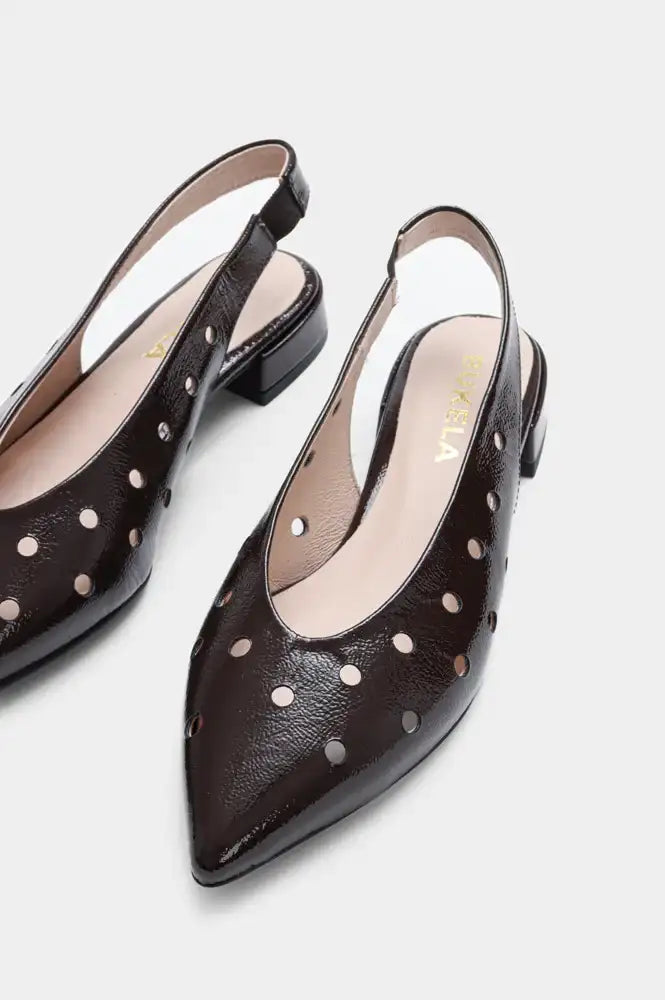 Bukela Cara Naplak Espresso Slingback Sandals - The Mercantile London