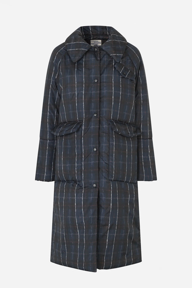 Baum Und Pferdgarten Deana Navy Check Coat - The Mercantile London