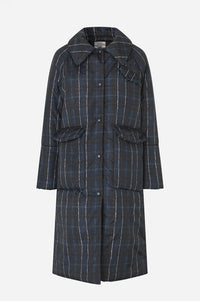 Baum Und Pferdgarten Deana Navy Check Coat - The Mercantile London