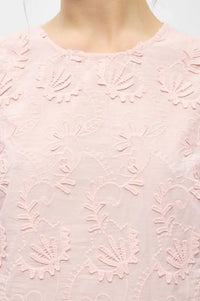 Object Mya Pale Lilac Embroidered Top - The Mercantile London