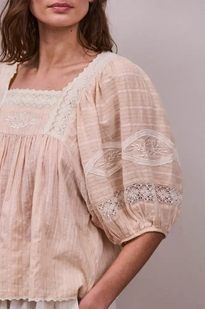Faune Sima Natural Blush Blouse - The Mercantile London