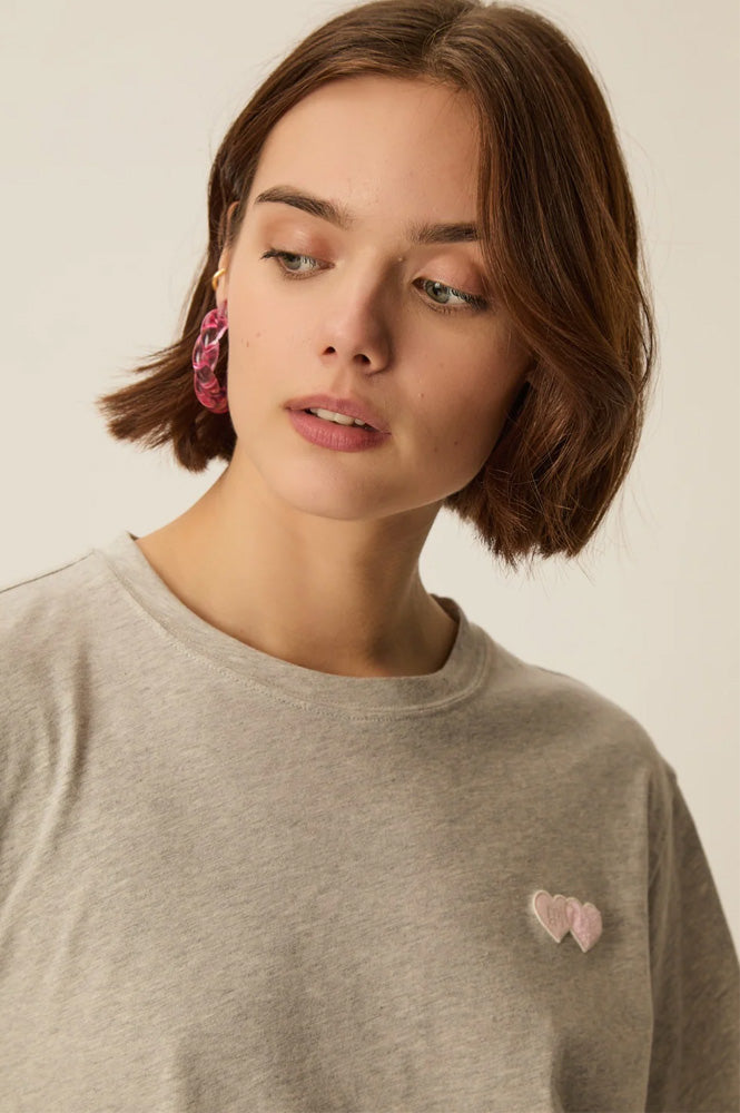 Des Petits Hauts Jerrypatch Grey T-Shirt