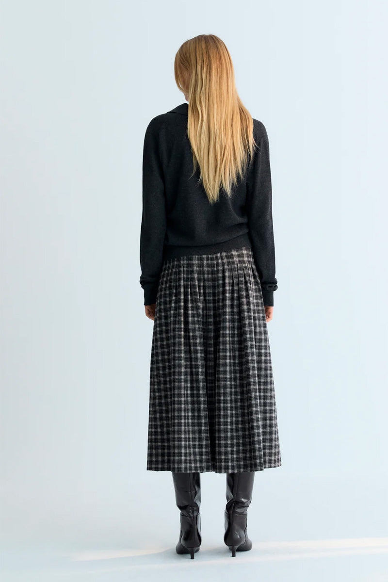 The New Society Dione Checked Skirt - The Mercantile London