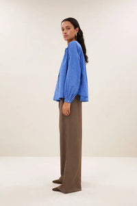 By-Bar Nyka Little Blue Check Blouse
