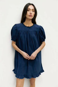 Mod Ref Frankie Navy Babydoll Ruffle Dress