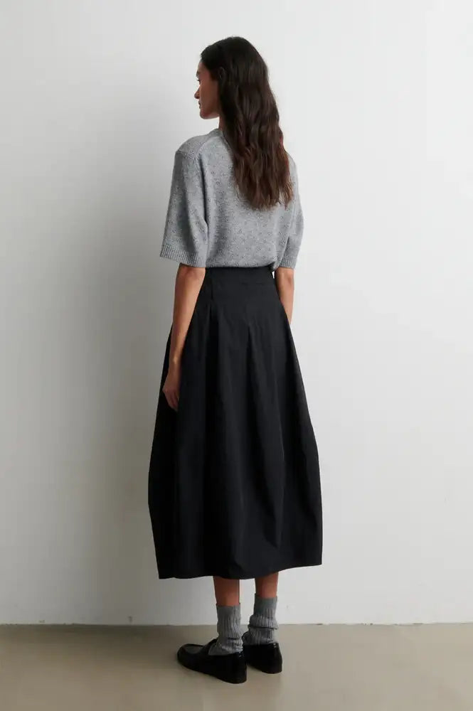 Second Female Amala Grey Pointelle Short Sleeve Knit Top