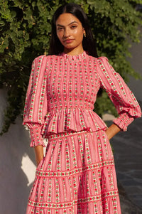 Pink City Prints Isabel Alpine Rose Blouse - The Mercantile London