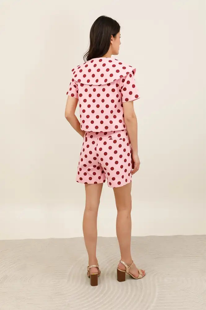 Daphne Marie Rose Pink Polka Dot Shorts
